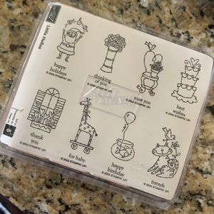 NIB Stampin up set of 8 greetings stamps